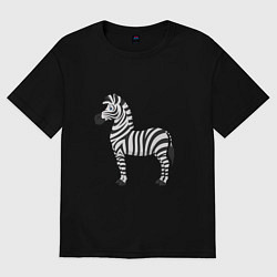 Женская футболка оверсайз Хорошая веселая зебра