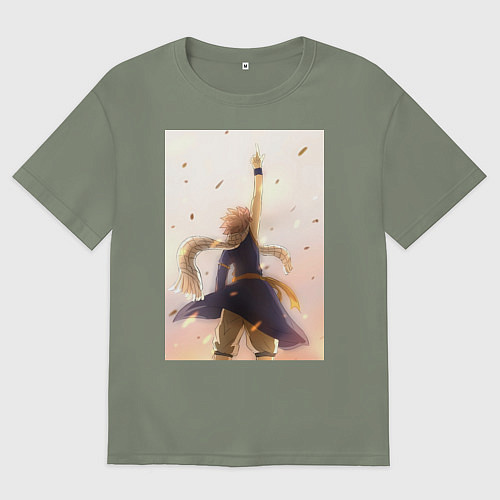 Женская футболка оверсайз Хвост Феи Нацу Драгнил / Авокадо – фото 1