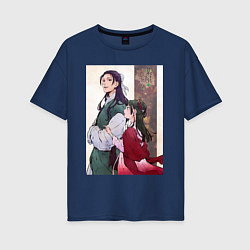 Футболка оверсайз женская Монолог фармацевта Маомао Жэньши служащий при импе, цвет: тёмно-синий