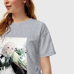 Футболка оверсайз женская Реинкарнация безработного Сильфиетта арт, цвет: меланж — фото 2