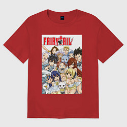 Футболка оверсайз женская Хвост Феи Нацу Драгнил убийца драконов, цвет: красный