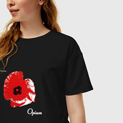 Футболка оверсайз женская Opium - art, цвет: черный — фото 2