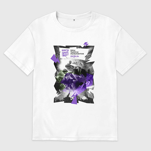 Женская футболка оверсайз Мегарок / Белый – фото 1