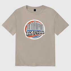 Футболка оверсайз женская City Los Angeles, цвет: миндальный