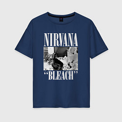 Женская футболка оверсайз Nirvana bleach black album