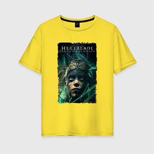 Женская футболка оверсайз Senua - Game Hellblade / Желтый – фото 1