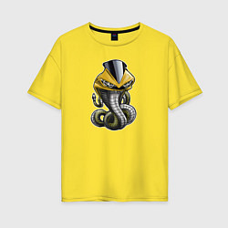 Футболка оверсайз женская Yamaha R6 Snake, цвет: желтый