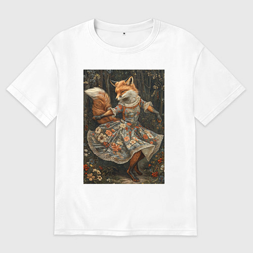 Женская футболка оверсайз Лиса Патрикеевна / Белый – фото 1