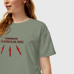 Футболка оверсайз женская Ill always be true, цвет: авокадо — фото 2