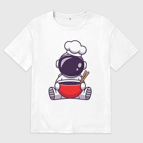 Женская футболка оверсайз Космический суп / Белый – фото 1