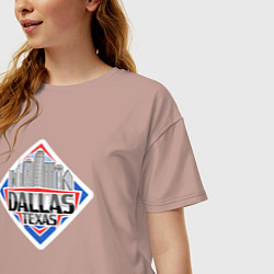 Футболка оверсайз женская Даллас Техас, цвет: пыльно-розовый — фото 2