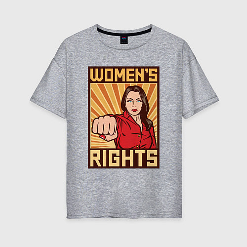 Женская футболка оверсайз Права женщин / Меланж – фото 1
