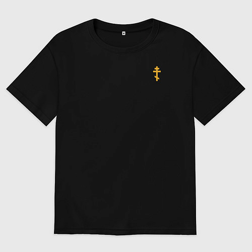 Женская футболка оверсайз За Родину, за Сталина / Черный – фото 1