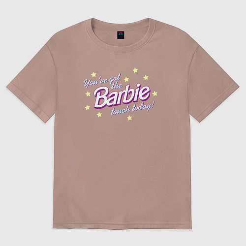 Женская футболка оверсайз Сегодня ты похож на Барби / Пыльно-розовый – фото 1