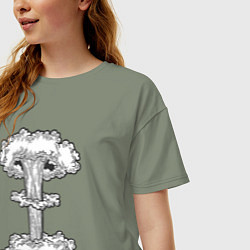 Футболка оверсайз женская Boom, цвет: авокадо — фото 2