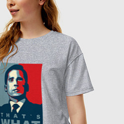 Футболка оверсайз женская Thats what she said - the office, цвет: меланж — фото 2