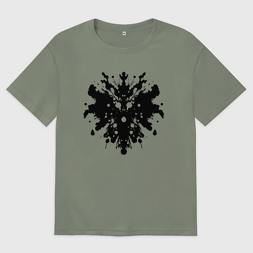 Женская футболка оверсайз Тест Роршаха - психоделическая абстракция / Авокадо – фото 1