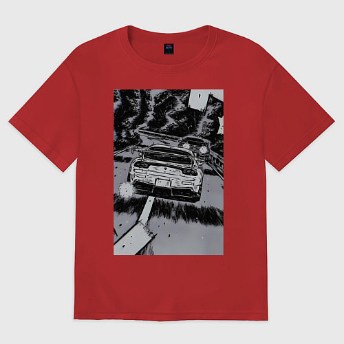 Женская футболка оверсайз Авто jdm / Красный – фото 1