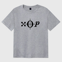 Женская футболка оверсайз Хор чёрный