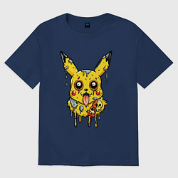 Женская футболка оверсайз Пикачу маленький желтый монстр