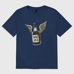 Футболка оверсайз женская Крылатый виски, цвет: тёмно-синий