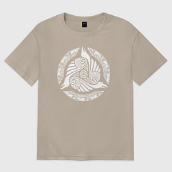 Женская футболка оверсайз Вороны одина в символике