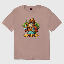 Женская футболка оверсайз Орангутанг на отдыхе