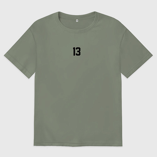 Женская футболка оверсайз Russia 13 / Авокадо – фото 1