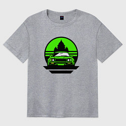 Футболка оверсайз женская Nissan skyline retro style, цвет: меланж