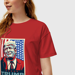 Футболка оверсайз женская Трамп Дональд, цвет: красный — фото 2