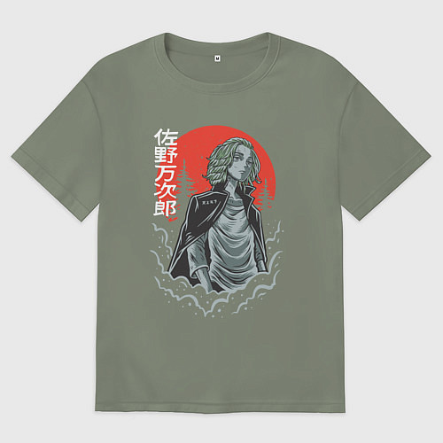 Женская футболка оверсайз Токийские мстители Манджиро Сано / Авокадо – фото 1