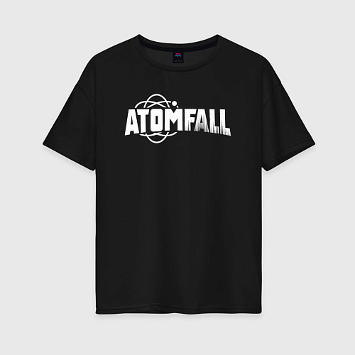 Женская футболка оверсайз Atomfall logo / Черный – фото 1