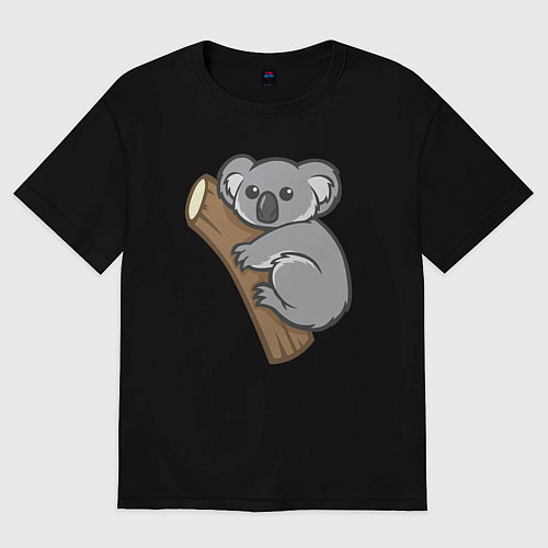 Женская футболка оверсайз Koala / Черный – фото 1
