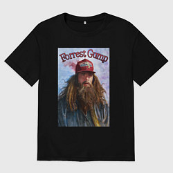Футболка оверсайз женская Форест Гамп - Том Хэнкс, цвет: черный