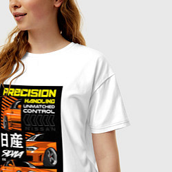 Футболка оверсайз женская Nissan Silvia авто, цвет: белый — фото 2