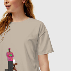 Футболка оверсайз женская Межпространственный колдун Маджента, цвет: миндальный — фото 2