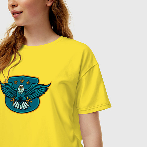 Женская футболка оверсайз Eagle stars / Желтый – фото 3