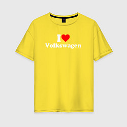 Женская футболка оверсайз I love Volkswagen