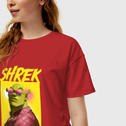 Футболка оверсайз женская Shrek гигачад, цвет: красный — фото 2
