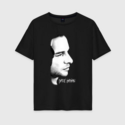 Футболка оверсайз женская Dave Gahan from depeche mode face, цвет: черный