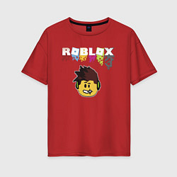 Женская футболка оверсайз Roblox pixel - роблокс пиксель видеоигра для детей