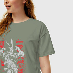 Футболка оверсайз женская Моя геройская академия Изуку Мидория All Might, цвет: авокадо — фото 2