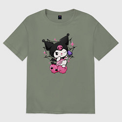 Футболка оверсайз женская Куроми в платье, цвет: авокадо