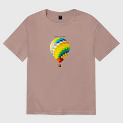 Футболка оверсайз женская Young Forever - воздушный шар, цвет: пыльно-розовый
