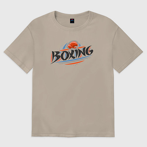 Женская футболка оверсайз Style boxing / Миндальный – фото 1