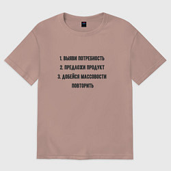 Женская футболка оверсайз Идеология производства