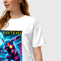 Футболка оверсайз женская Pikachu - nightmare, цвет: белый — фото 2