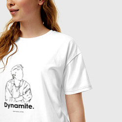 Футболка оверсайз женская BTS Dynamite RM, цвет: белый — фото 2