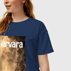 Футболка оверсайз женская Varvara, цвет: тёмно-синий — фото 2