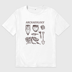 Женская футболка оверсайз Археология - древние окаменелости